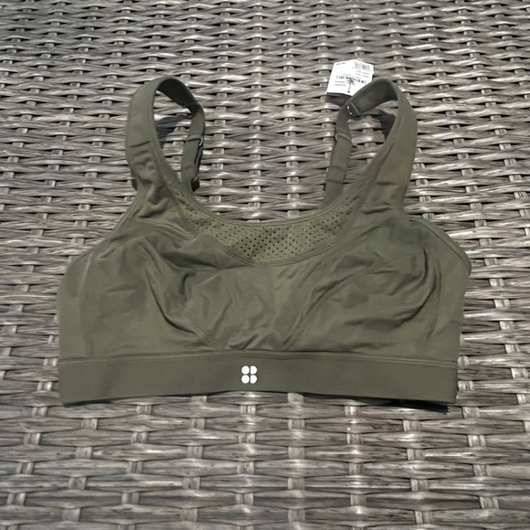 🆕Sweaty Betty Moss Green Sports Bra Size 34C - Picture 2 of 4